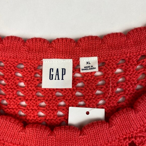 NWT Gap Crochet Flutter Sleeve Top Women's Size XL - Picture 8 of 12